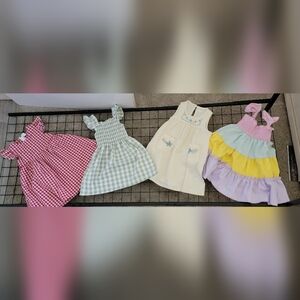 SHEIN Red Checkered Dress for Toddlers Bundle Size 2-3T